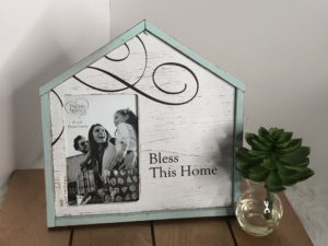 Farmhouse Decor Bless This Home WoodMetal Photo Frame