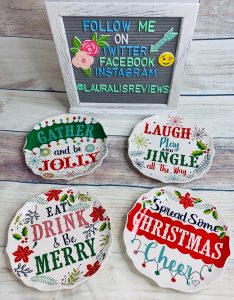 Set of Four Merry Moments Ceramic Dessert Plates5